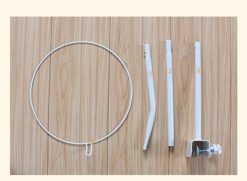 BabyTeddy Mosquito Net for Baby Cot Baby Crib Cradle Playpen Mosquito Net with Stand (3 Position Adjustable Heights) (Pink) - Image 2