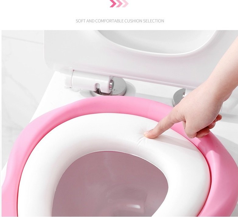 BabyTeddy® Patented Baby Potty Seat Chair Toilet Trainer Cushioned With steps And Easy Grip Handle 1-8 Years Age Kid - Image 22