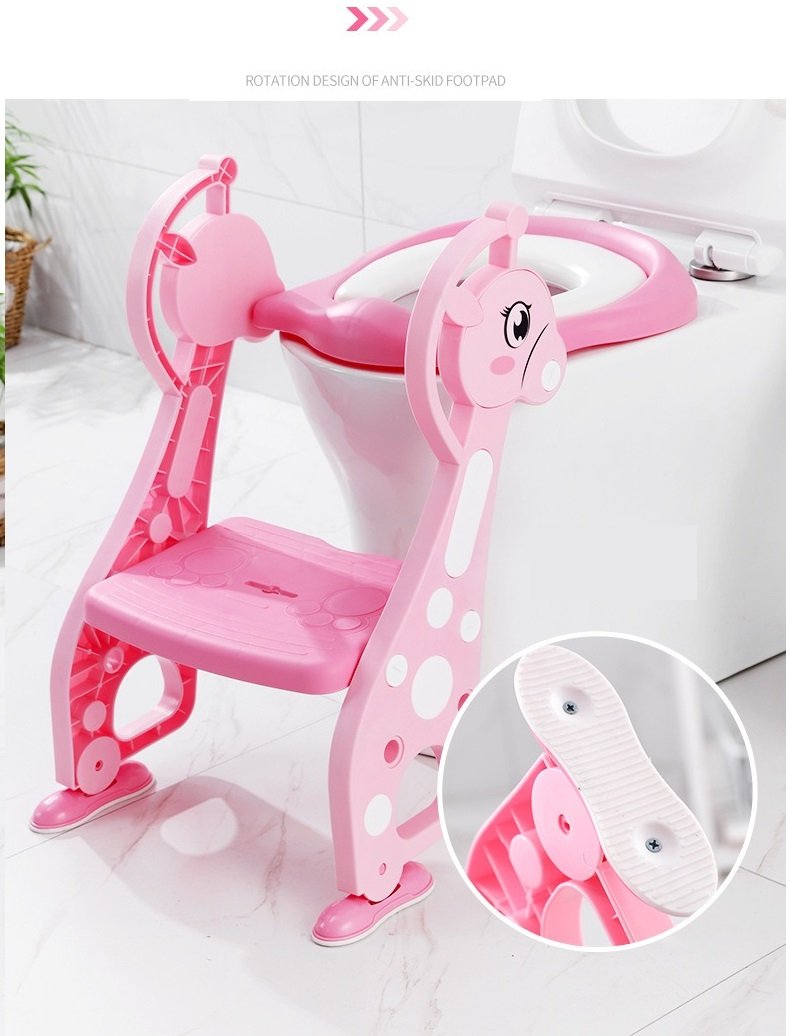 BabyTeddy® Patented Baby Potty Seat Chair Toilet Trainer Cushioned With steps And Easy Grip Handle 1-8 Years Age Kid - Image 20