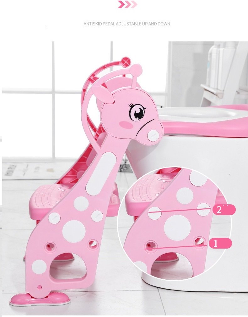 BabyTeddy® Patented Baby Potty Seat Chair Toilet Trainer Cushioned With steps And Easy Grip Handle 1-8 Years Age Kid - Image 19