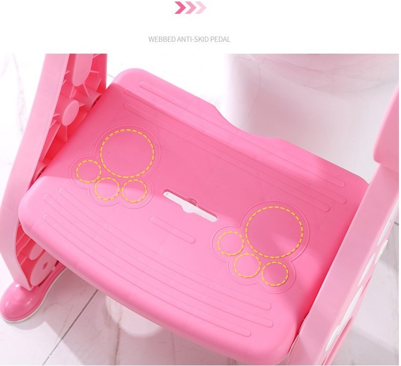 BabyTeddy® Patented Baby Potty Seat Chair Toilet Trainer Cushioned With steps And Easy Grip Handle 1-8 Years Age Kid - Image 18