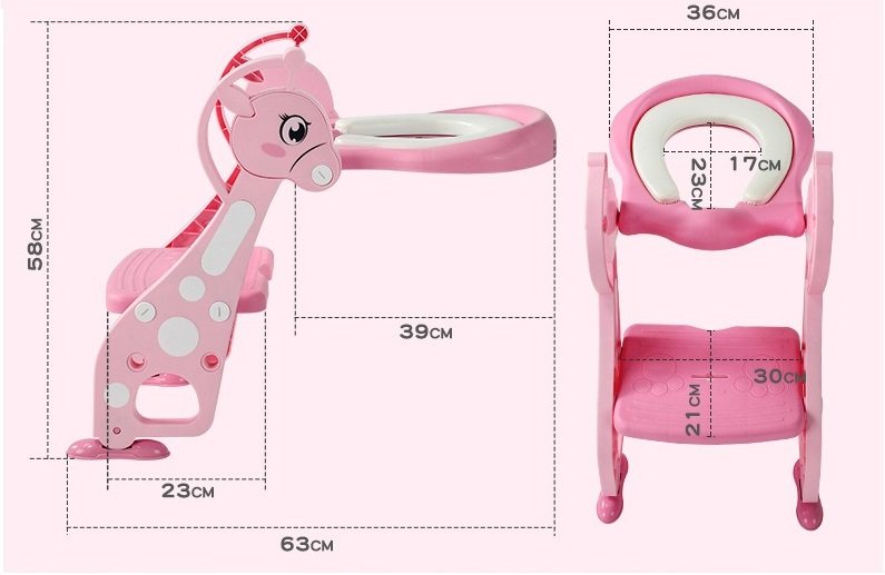BabyTeddy® Patented Baby Potty Seat Chair Toilet Trainer Cushioned With steps And Easy Grip Handle 1-8 Years Age Kid - Image 15