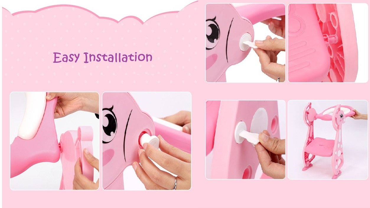 BabyTeddy® Patented Baby Potty Seat Chair Toilet Trainer Cushioned With steps And Easy Grip Handle 1-8 Years Age Kid - Image 27