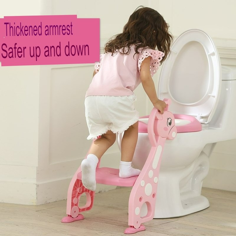 BabyTeddy® Patented Baby Potty Seat Chair Toilet Trainer Cushioned With steps And Easy Grip Handle 1-8 Years Age Kid - Image 13