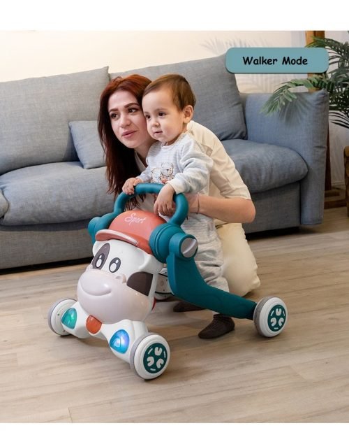 BabyTeddy Patented 5 in 1 Baby Walker Scooter Bike Anti-o Shaped Leg Anti-Fall Music Box Baby Walker (Green Colour)