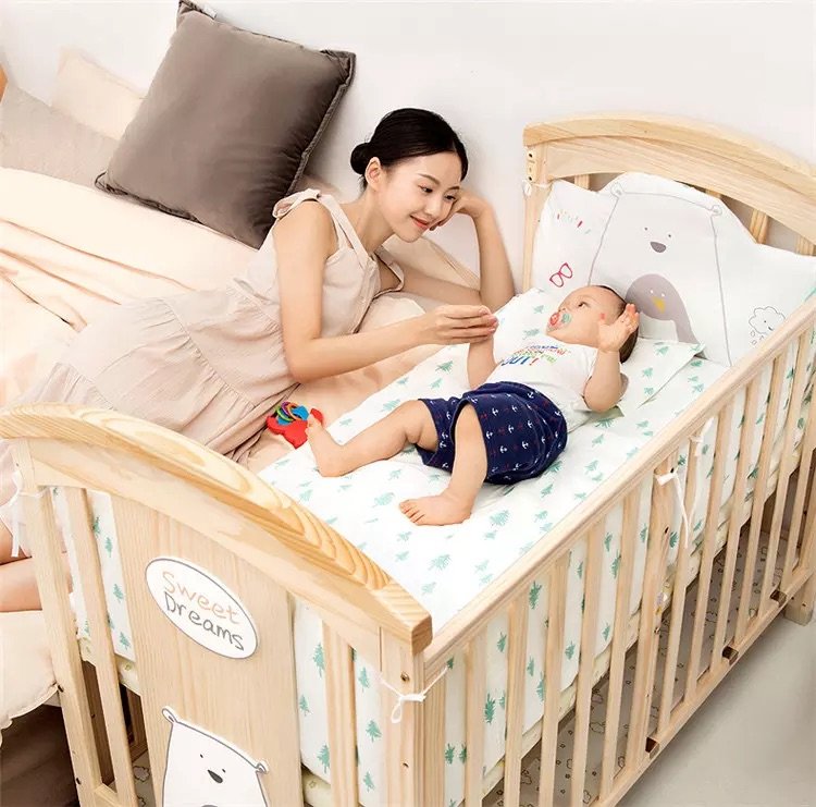 BabyTeddy® 12 in 1 Patented Multifunctional Baby Crib, Baby Cot, Toddler Bed,Cradle Rocker,Convertible Desk,Kid’s Sofa with Mattress and Designer Mosquito Net,Diaper Changing Station - Image 6