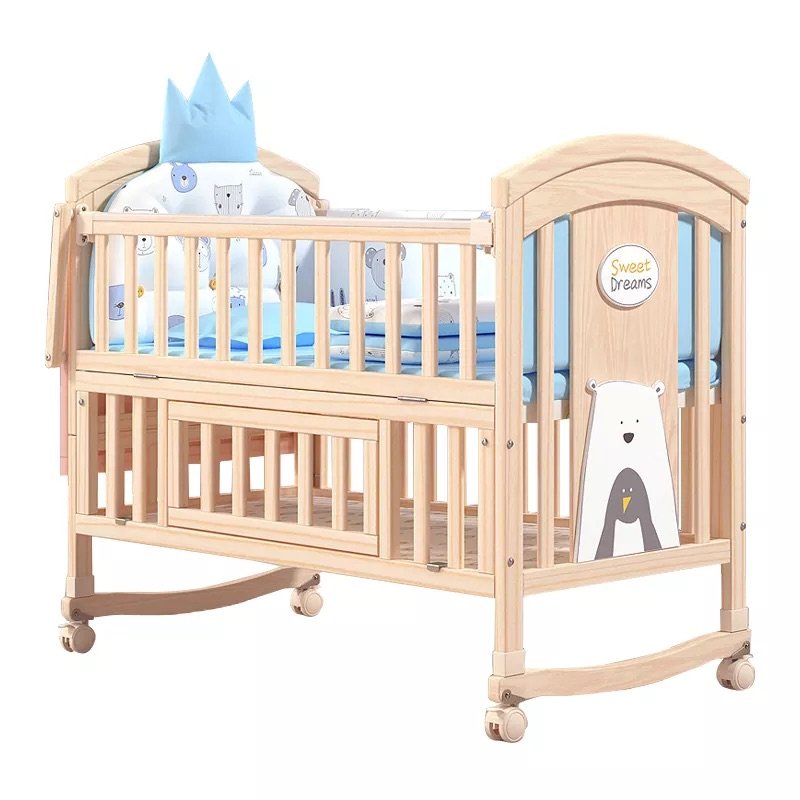 BabyTeddy® 12 in 1 Patented Multifunctional Baby Crib, Baby Cot, Toddler Bed,Cradle Rocker,Convertible Desk,Kid’s Sofa with Mattress and Designer Mosquito Net,Diaper Changing Station - Image 19