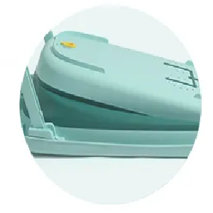 BabyTeddy Patented New Improved 2023 Model Large Baby Bath Tub Collapsible,0-5 Years Anti Skid with Bath Cushion and Thermometer (Temperature Indicator, Blue) - Image 11