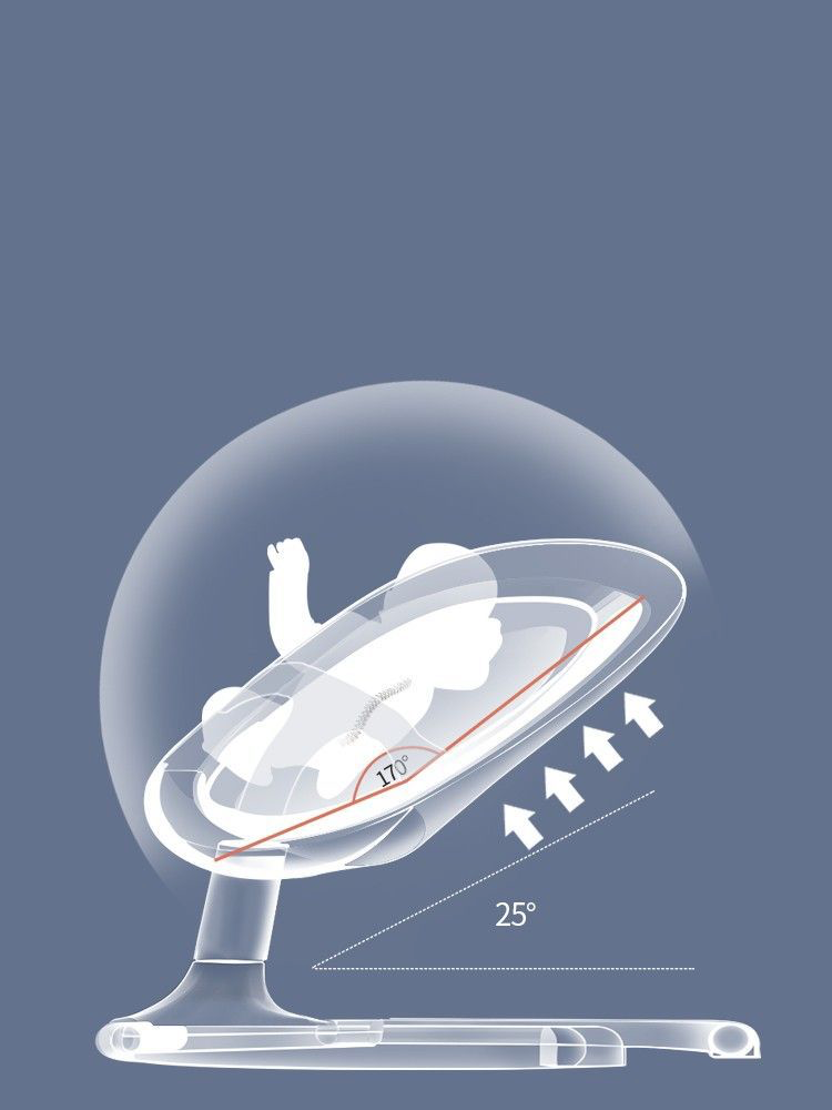 BabyTeddy Premium Baby Rocking Chair Electric Automatic Swing Rocker Soft Cushion Adjustable Speed Backrest Music Remote Control Safety Belt Bouncer with Toys Food Tray ZAAB (Cream Tiger) - Image 7