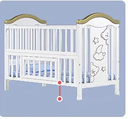 BabyTeddy® Exclusive Limited Edition 12 in 1 Patented Convertible Baby Crib Wooden Cot Bed Swing Desk With Foam Mattress,Mosquito Net and Diaper Changing Station - Image 6