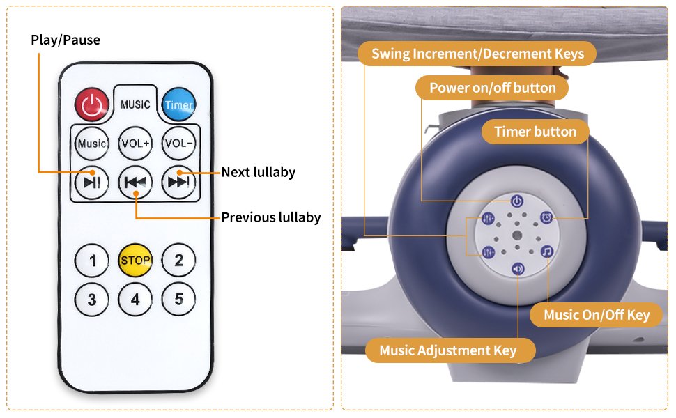 BabyTeddy Premium Baby Rocking Chair Electric Automatic Swing Rocker Soft Cushion Adjustable Speed Backrest Music Remote Control Safety Belt Bouncer with Toys AeroPink - Image 8
